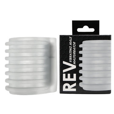 Luxurious Rev-Sleeves Vibrating Male Masturbator featuring a textured sleeve and powerful bullet vibrator for an elevated experience.